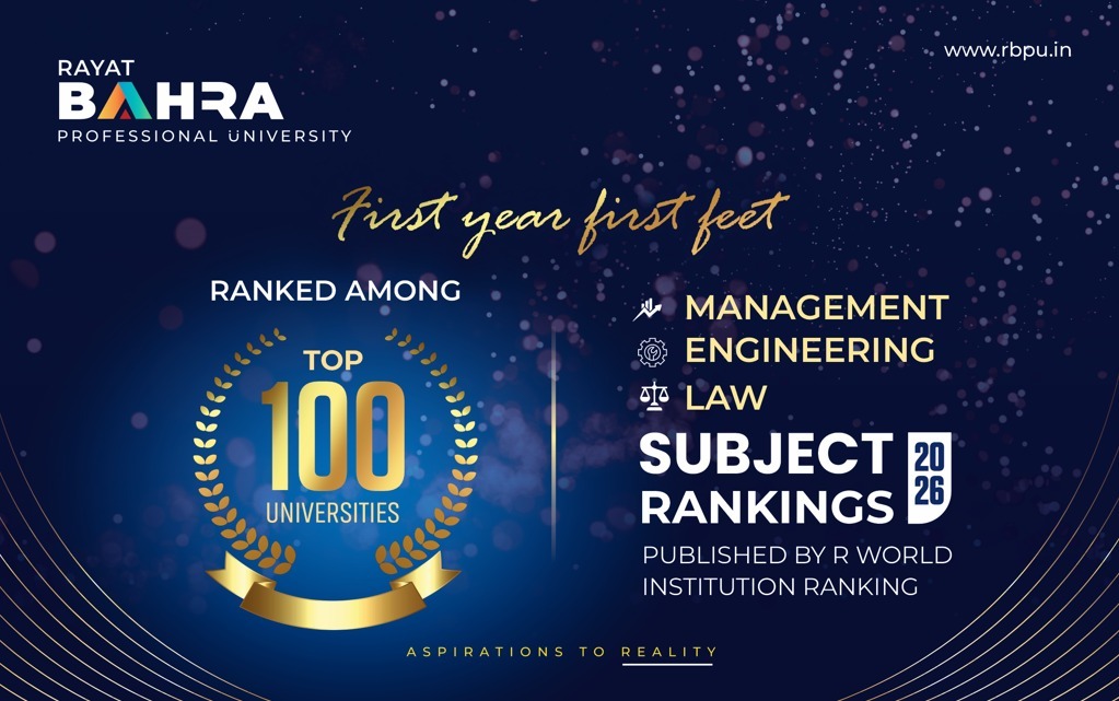 Rayat Bahra Professional University Ranked Among Top 100 Universities in R World Institution Rankings 2026